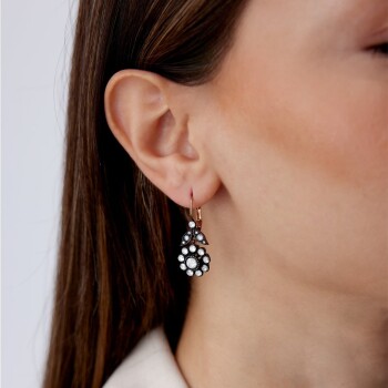 1.66 Ct Elmas Sallantılı Çiçek Küpe - Siempre