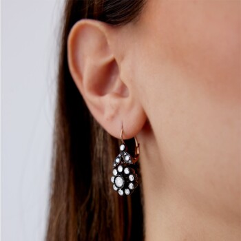 1.66 Ct Elmas Sallantılı Çiçek Küpe - Siempre (1)