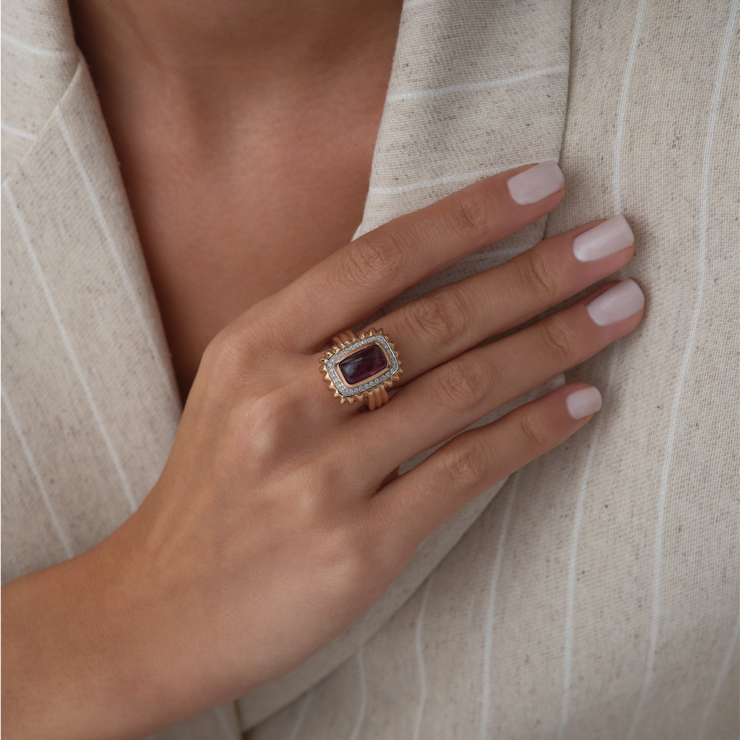 2.00 ct Baget Yakut Pırlanta Yüzük - 3