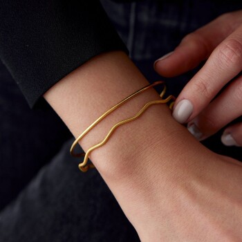 22 Ayar 10.00 Gr Parlak Bombe Bilezik - 4