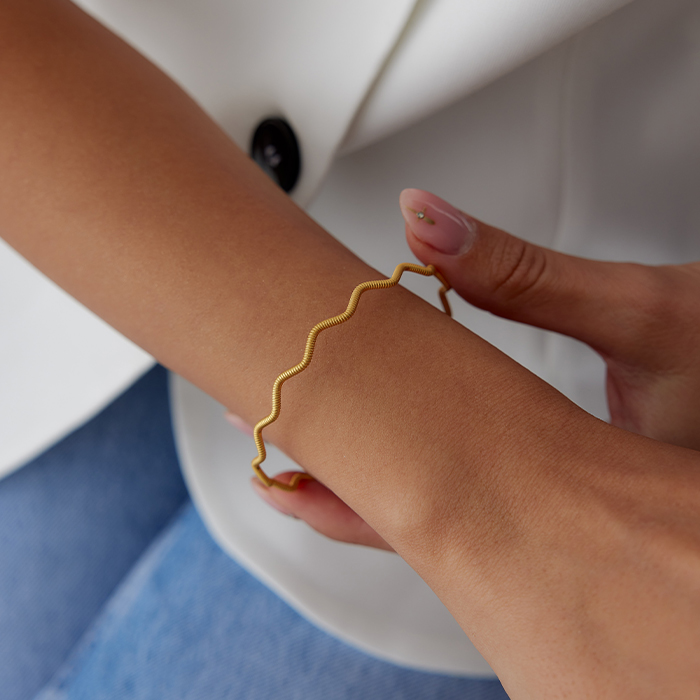 22 Ayar 10.00 Gr Sık Zig zag Bilezik - Şen Bilezik