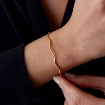 22 Ayar 8 Gr Dalga Bilezik - Şen Bilezik (1)