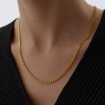 22 Ayar Curb Gurmet Zincir - Taç