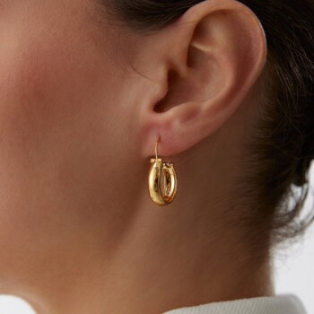 22 Ayar Halka Küpe - C.sümer