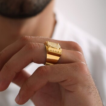 22 Ayar Reşat Çeyrek Erkek Yüzük - C.sümer (1)