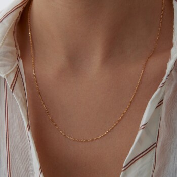 22 Ayar Slim Ataç Zincir - Taç