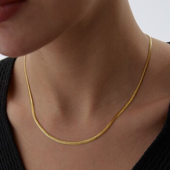 22 Ayar Small Balık Sırtı Zincir - Taç (1)