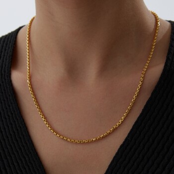 22 Ayar Venedik Küp Zincir - Taç