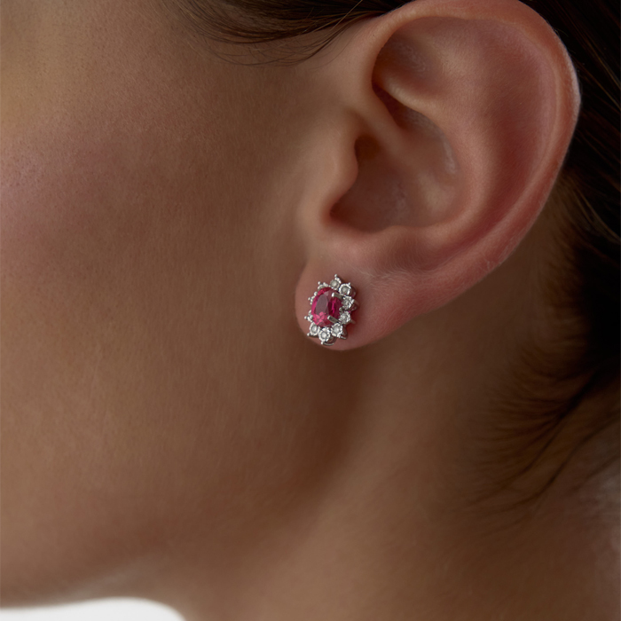 2.56 Ct Yakut Pırlanta Nora Küpe - Siempre (1)