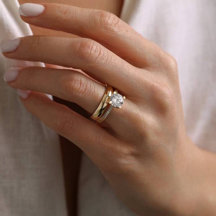 3.00 mm Alyans Tektaş Yüzük - 1