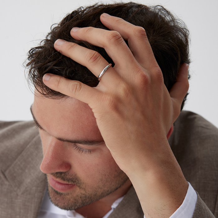 3.00 mm Bombeli Simin Beyaz Alyans - Haskar (1)