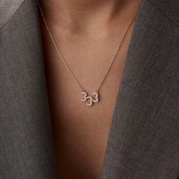 333 Taşlı Manifest Kolye - Tuana