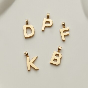 3D Düz Harf Kolye Ucu - Özçelik