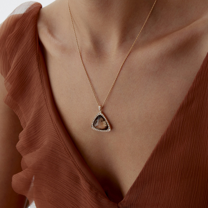 4.00 Ct Lustre Pırlanta Kolye - 3