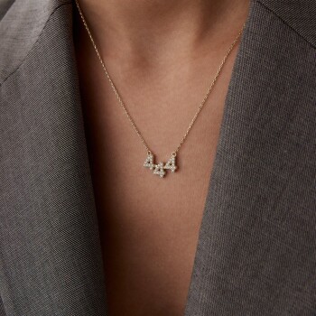 444 Taşlı Manifest Kolye - 1