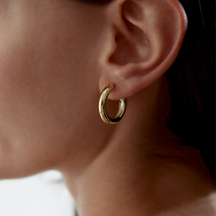 4.50 mm Luna Halka Küpe - Mg Gold