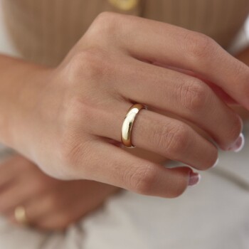 5.0 mm Klasik İçi Boş Düz Alyans - Tülay Alyans (1)