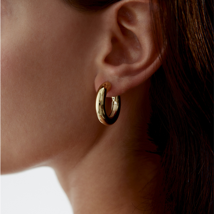 6.00 mm Luna Halka Küpe - Mg Gold