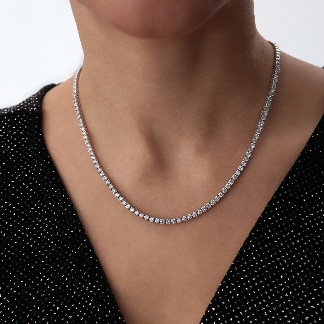 6.12 Karat Su Yolu Pırlanta Altın Kolye - 1