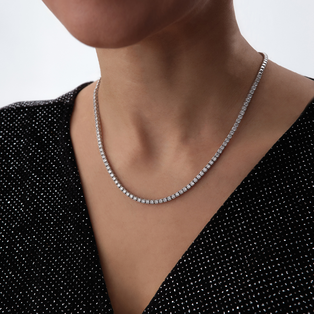 6.12 Karat Su Yolu Pırlanta Altın Kolye - 2