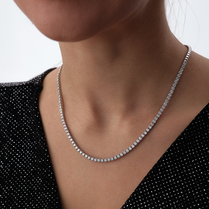 6.12 Karat Su Yolu Pırlanta Altın Kolye - Siempre (1)