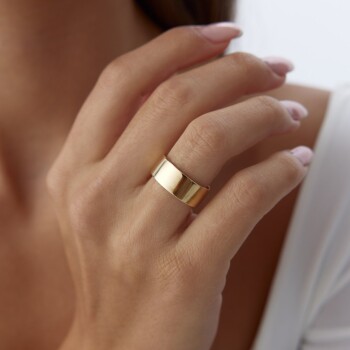 8.0 mm Köşeli Düz Alyans - Tülay Alyans