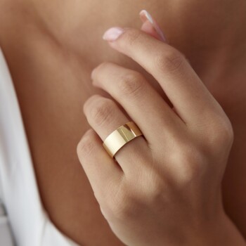 9.0 mm Köşeli Düz Alyans - Tülay Alyans