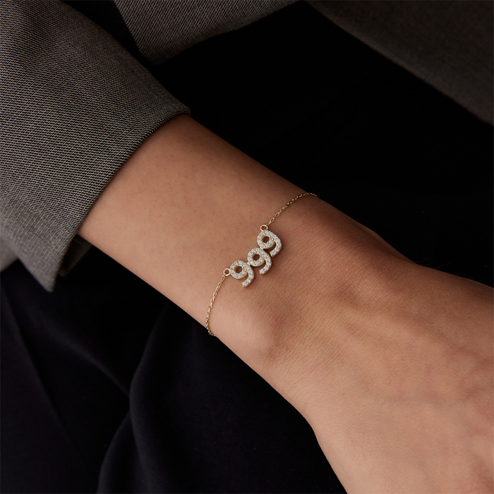 999 Taşlı Manifest Bileklik - Tuana (1)