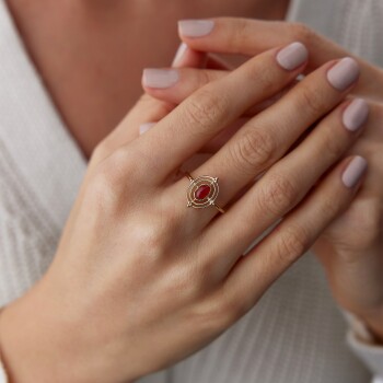 Akik Compass Yüzük - Rayna