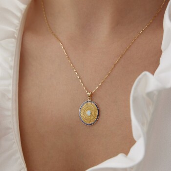 Allah Yazılı Mineli Kolye - Bedri Yalçın