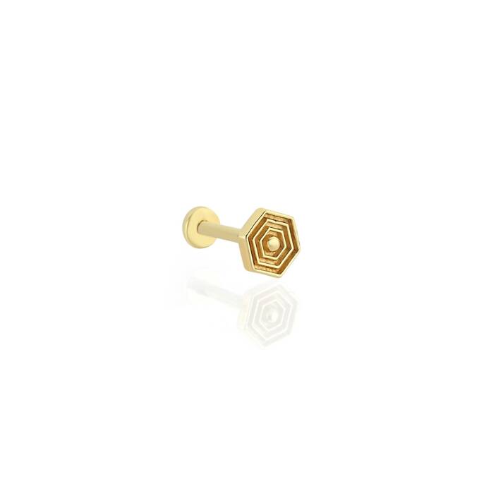 Altıgen Model Tragus Piercing - 1