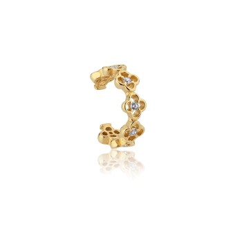 Altın Flower Ear Cuff - Rayna