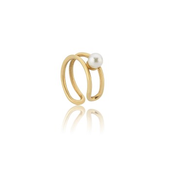 Altın İnci Ear Cuff - Rayna