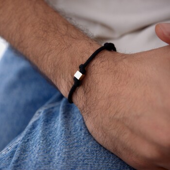 Altın Küp Erkek Bileklik - Alen (1)