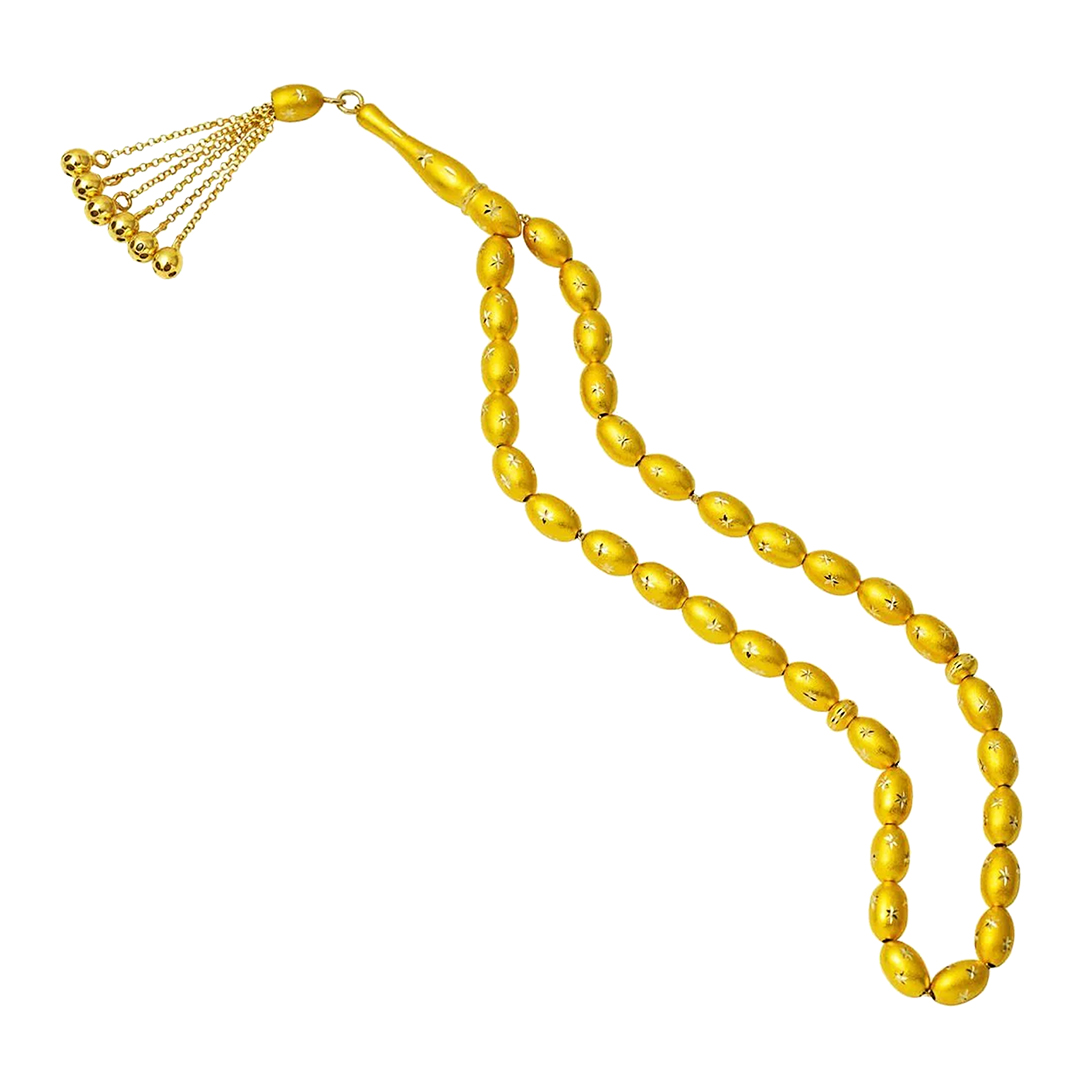 Yıldız İşlemeli Altın Tesbih - 1