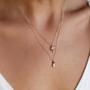 Ananaslı Palmiyeli Kolye - Rayna