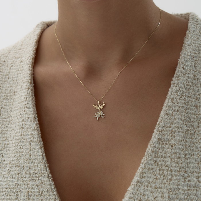 Anka Kuşu Görünüm Kolye - Rayna