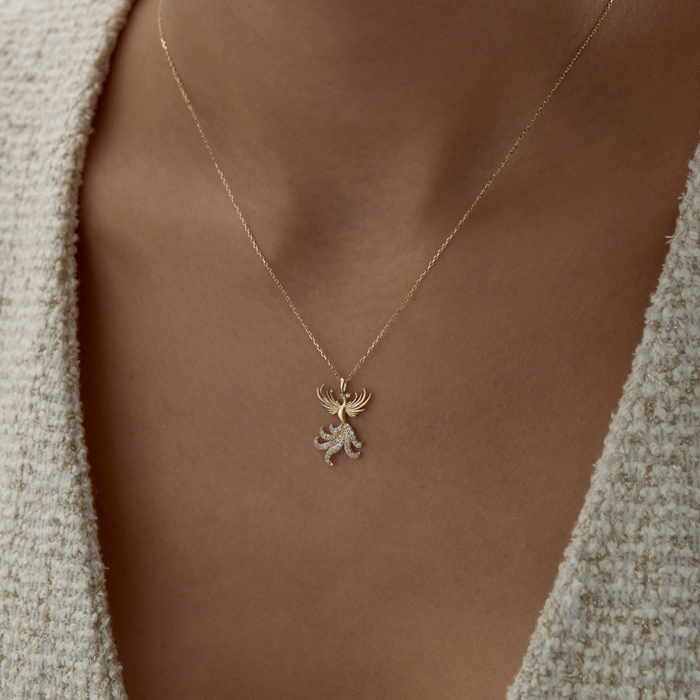 Anka Kuşu Görünüm Kolye - Rayna (1)