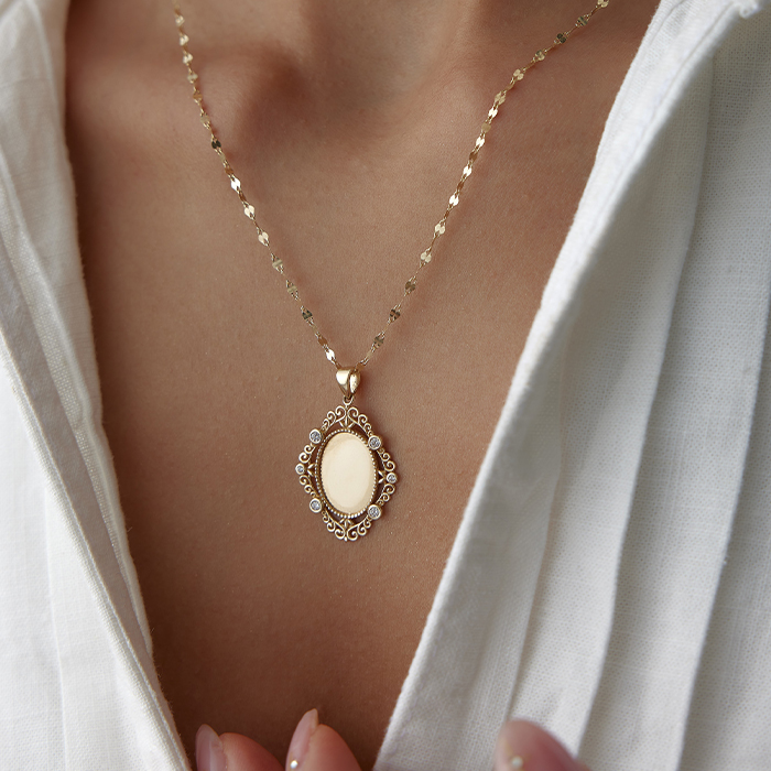 Antiq Plaka Kolye - Koçak (1)