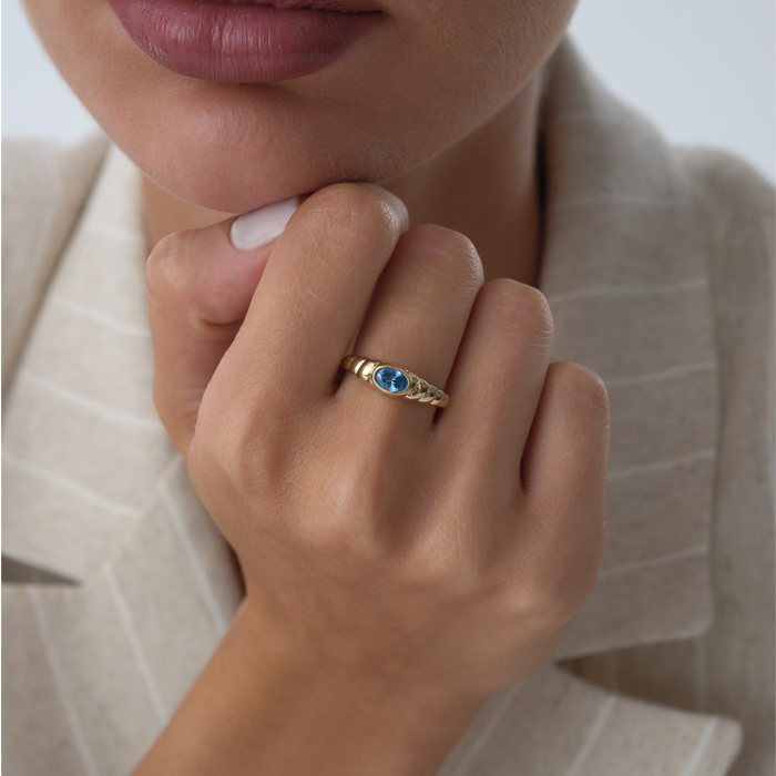 Aqua Burgu Yüzük - Simoro