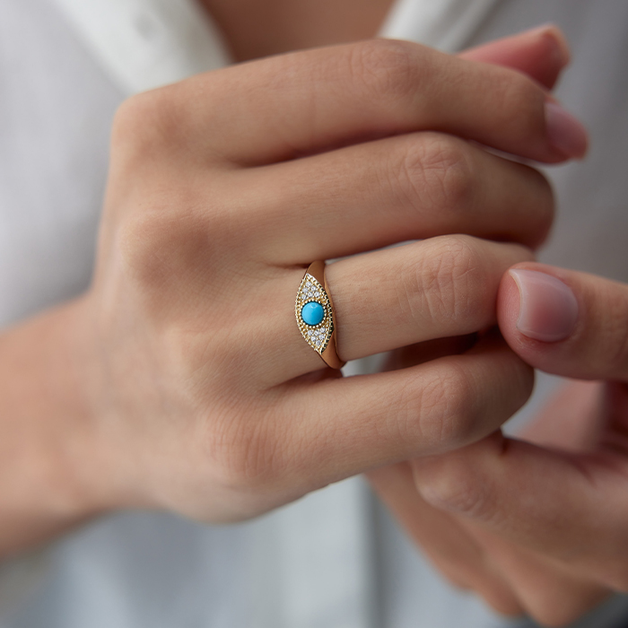 Aqua Göz Yüzük - Rayna