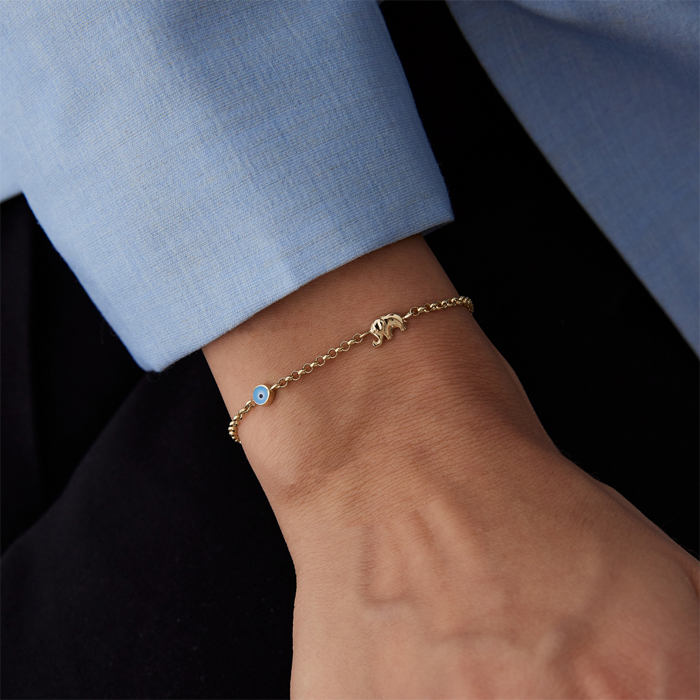 Aqua Gözlü Fil Bileklik - Özçelik