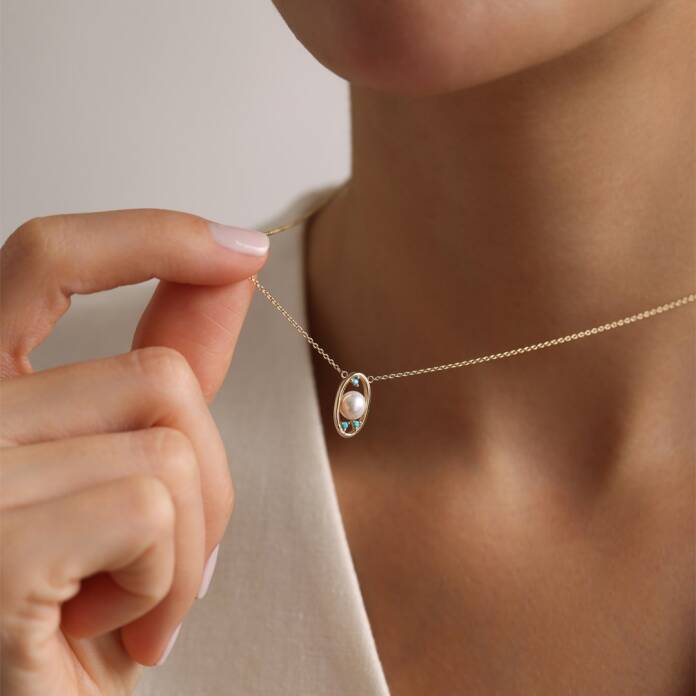 Aqua İnci Kolye - 2