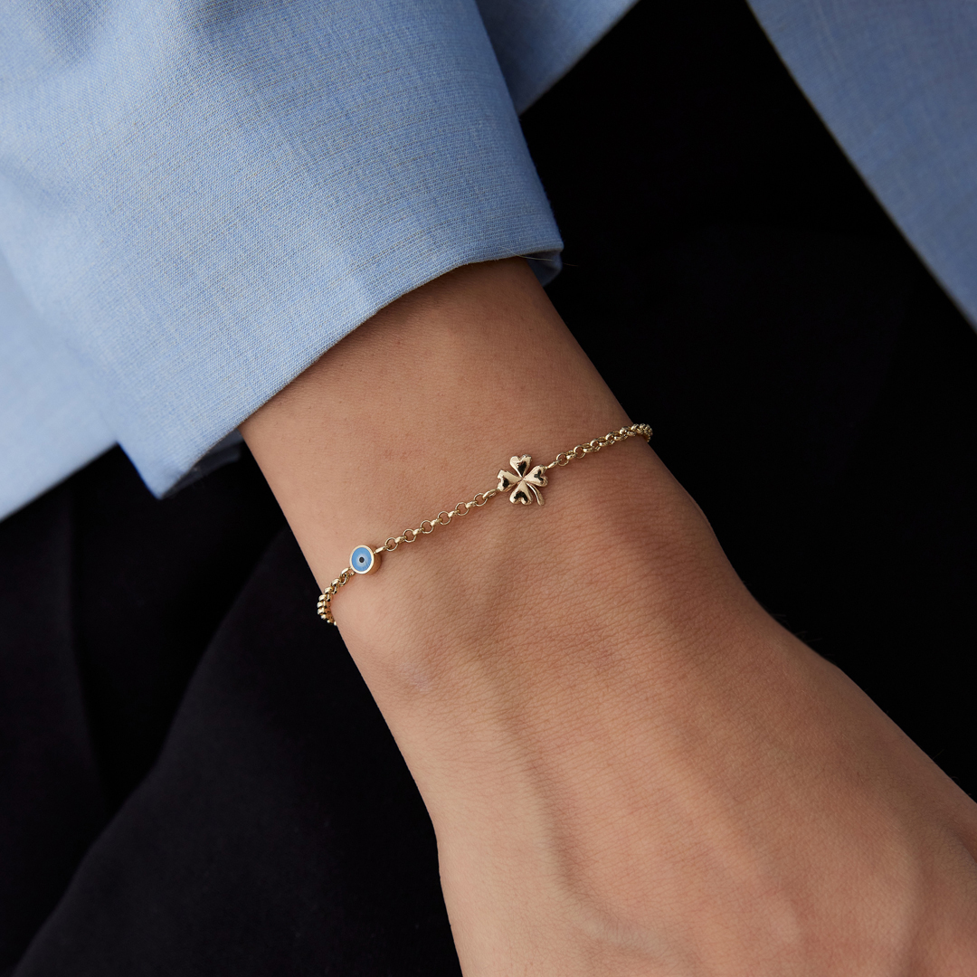 Aqua Mine Göz Yonca Bileklik - 1