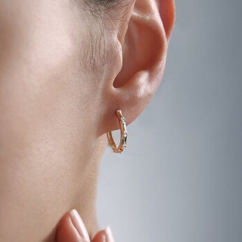 Ara Taşlı Kemik Küpe - Rayna