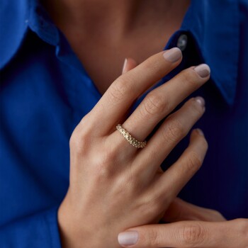 Asimetri Kirpi Yüzük - Rayna