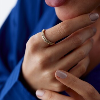 Asimetri Kirpi Yüzük - Rayna (1)