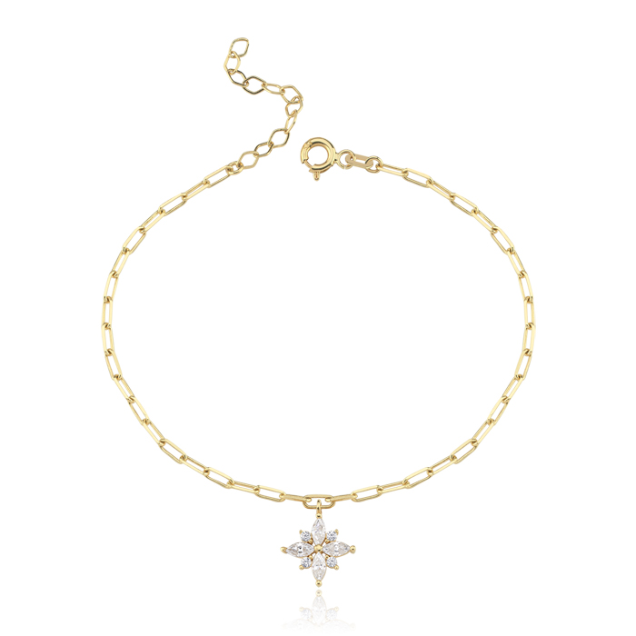 Aşk Çiçeği Ataç Altın Bileklik - Rayna