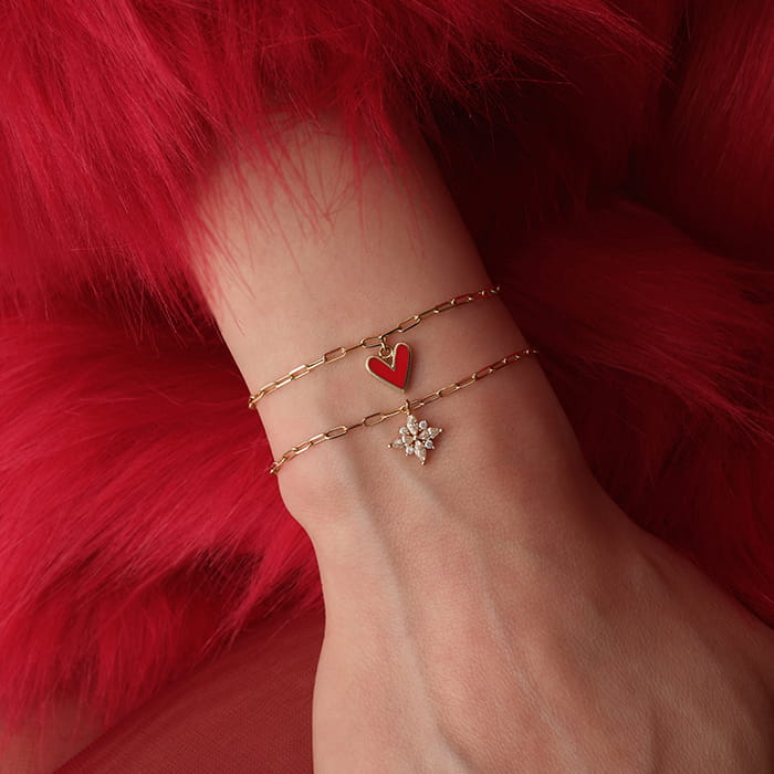 Aşk Çiçeği Ataç Altın Bileklik - Rayna