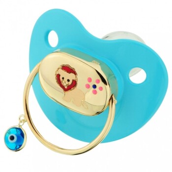 Aslan Figürlü Altın Bebek Emzik - Besay